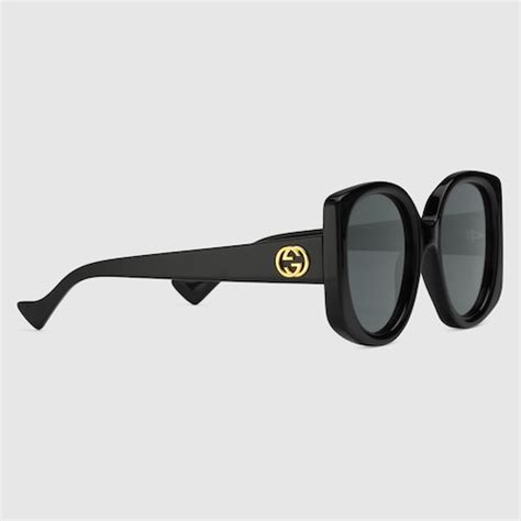 gucci eyewear geometric frame sunglasses|gucci sunglasses frames women.